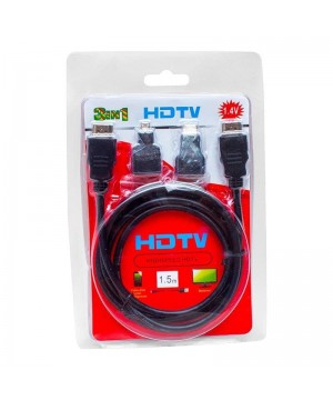 Powermaster HDMI Kablo 3in1 Set 1.5 Metre (HDMI+Micro HDMI+Mini HDMI)