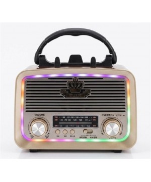 Everton RT-301.m Bluetooth-USB-SD-FM Şarjlı,Solarlı,Ledli, Nostaljik Radyo El Fenerl Radyo