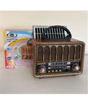 Everton RT-707 Bluetooth-USB-SD-FM Şarjlı Nostaljik Radyo Solarlı Radyo