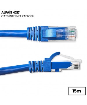 Alfais 4217 Cat6 İnternet Ethernet Rj45 Lan Kablosu 15 Metre