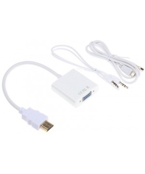 Alfais 4305 Hdmi To Vga Power Güç Ses Destekli Çevirici Dönüşütürücü Adaptör