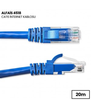 Alfais 4518 Cat6 İnternet Ethernet Rj45 Lan Kablosu 20 Metre