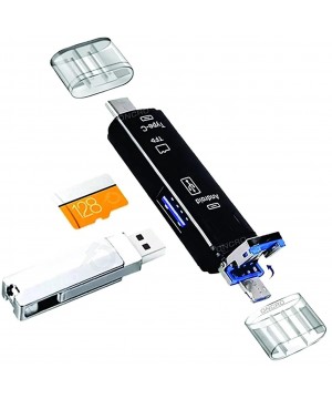 Alfais 5068 Otg 3in1 Type-C Ve Micro Usb Tf Çevirici Dönüştürücü Kart Okuyucu