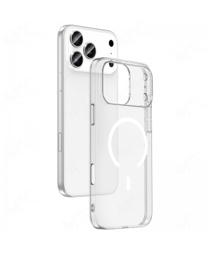 Apple iPhone 17 Pro Max Kılıf Zore M-safe Şarj Özellikli Şeffaf Kamera Çerçeveli Porto Kapak