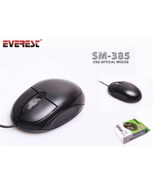 Everest SM-385 K 1.9M Bakır Kablolu USB Siyah 1000dpi Optik Mouse