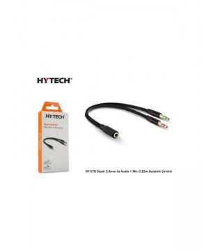 Hytech HY-X77 Siyah Audio + Mic to 3,5mm 0.15m Kul