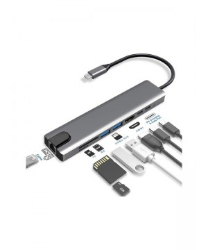 Raca Type-C 8in1 HDMI Çok Fonksiyonlu USB 3.0 Dock Station