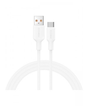 Recci RS46C USB-A to Type-C 2.4A Hızlı Şarj Özellikli Data ve Şarj Kablosu 100W 1.2M Beyaz