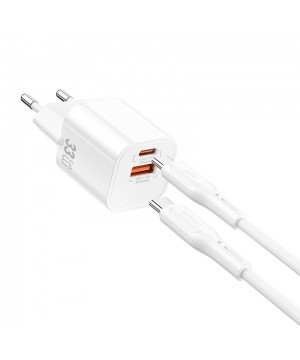 Wi-G018 Cube Gan Type-C to Type-C PD Hızlı Şarj Cihazı ve Kablo Set 33W